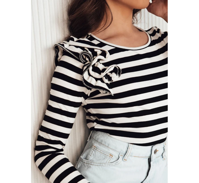 Dámská pruhovaná halenka černá Dstreet model 21975619 - FashionStreet