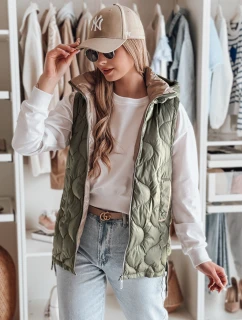 Dámská přechodná prošívaná vesta VESOLITA zelená FashionStreet TY4877