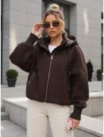 Kurtka damska przejściowa z kapturem brązowa model 22035968 - FashionStreet