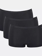 Dámské kalhotky GO Daily Cotton Short 3P - BLACK - černé 0004 - SLOGGI
