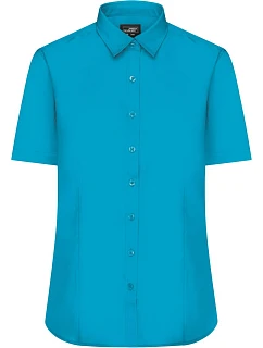 Daiber JN 679 Popelínová halenka s krátkým rukávem 02.0679 turquoise