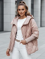 Dámská přechodná prošívaná bunda oversize PUFFILOF růžová FashionStreet TY4854