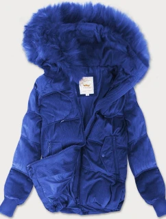 Dámská bunda v chrpové barvě s kapucí model 21242248 - Libland