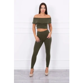 Sada s nařasenou khaki barvou