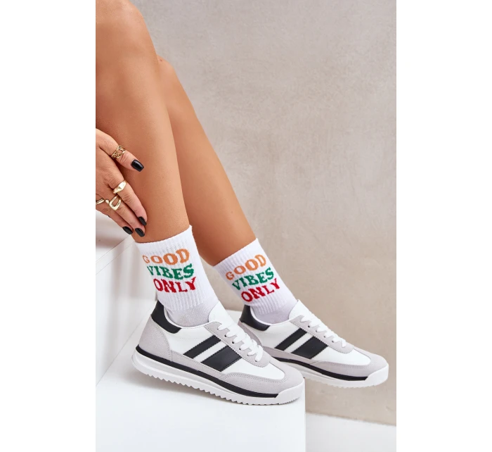 Dámské Sportovní Boty Tenisky Bílé model 21683225 - Boto Dámské Sportovní Boty Tenisky Bílé model 21683225 - Boto