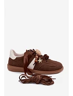 Dámské tenisky s ozdobami Čokoládové model 22095093 - Boto Dámské tenisky s ozdobami Čokoládové model 22095093 - Boto