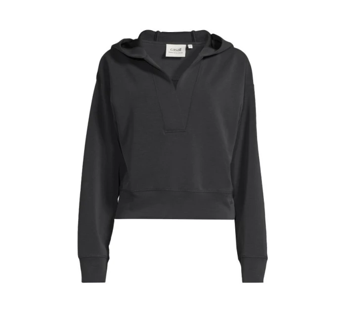 CASALL Peachy Mikina s kapucí do V černá CASALL Peachy Mikina s kapucí do V černá