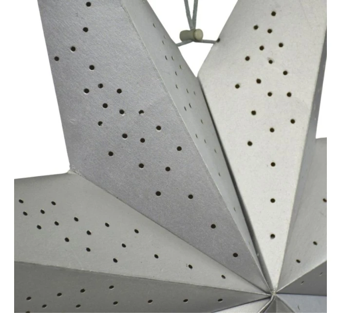 PAPÍROVÉ ZÁVĚSNÉ DEKORATIVNÍ HVĚZDY 75CM stříbrné dětské