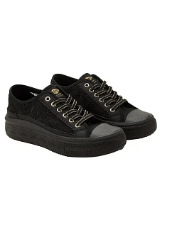 Lee Cooper dámské sportovní boty black platform lace-up dámské