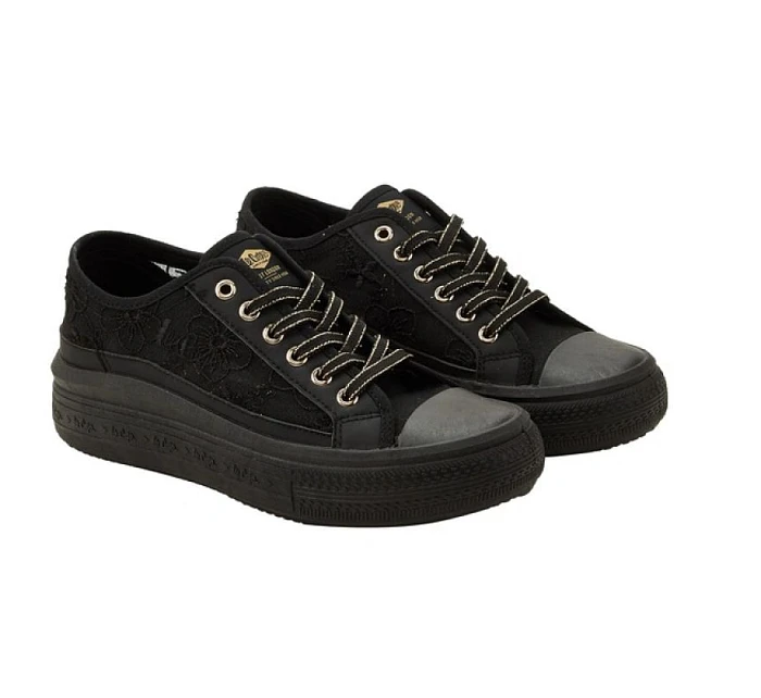 Lee Cooper dámské sportovní boty black platform lace-up dámské Lee Cooper dámské sportovní boty black platform lace-up dámské
