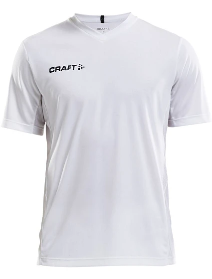 Craft Teamwear Squad Go Jersey Solid M Pánské sportovní tričko s výstřihem do V 82.5560 white Craft Teamwear Squad Go Jersey Solid M Pánské sportovní tričko s výstřihem do V 82.5560 white