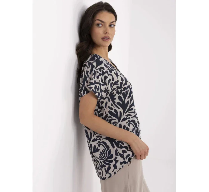 Bluzka model 21057931 granatowy - FPrice Bluzka model 21057931 granatowy - FPrice