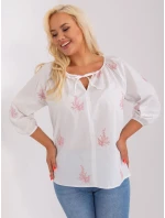 Bluzka LK BZ biało różowy model 18837792 - FPrice Bluzka LK BZ biało różowy model 18837792 - FPrice