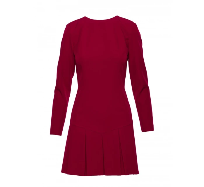 Šaty s záhyby bordó model 21295924 - Moe Šaty s záhyby bordó model 21295924 - Moe