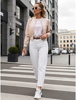 Dámská kožená bunda bomber SANTOL TY4339 béžová - FashionStreet Dámská kožená bunda bomber SANTOL TY4339 béžová - FashionStreet