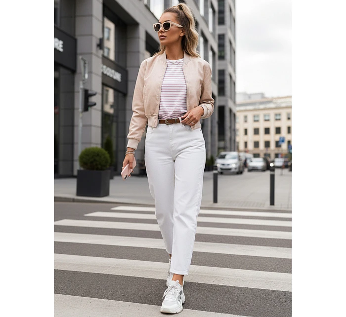 Dámská kožená bunda bomber SANTOL TY4339 béžová - FashionStreet Dámská kožená bunda bomber SANTOL TY4339 béžová - FashionStreet