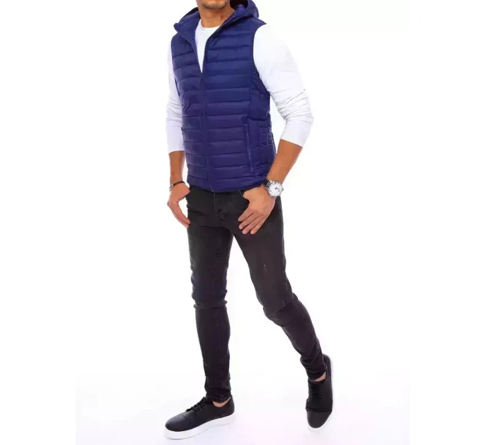 Pánská tmavě modrá vesta FashionStreet TX3938