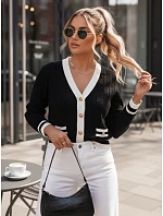 FUZZY dámský svetr černý FashionStreet MY2367