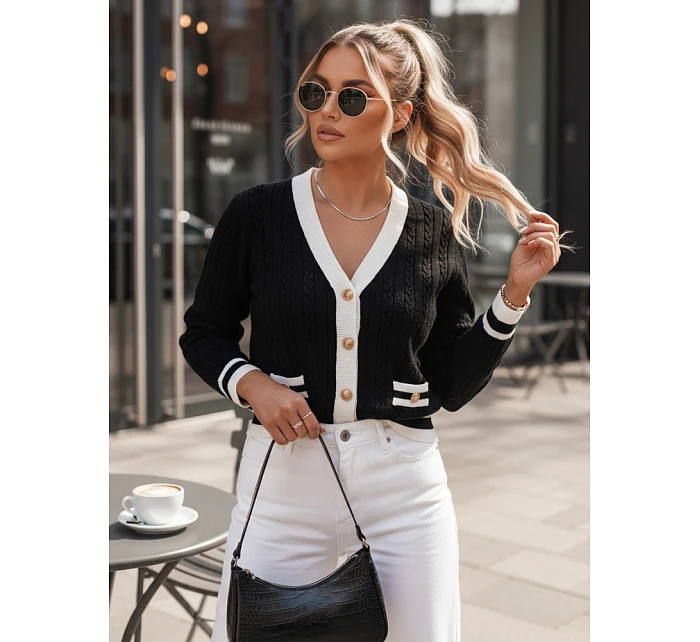 FUZZY dámský svetr černý FashionStreet MY2367