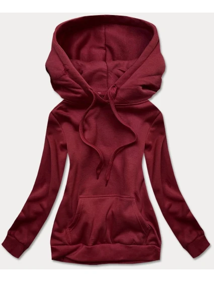 Dámská tepláková mikina ve vínové bordó barvě (W02-21)