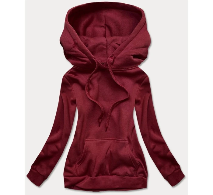 Dámská tepláková mikina ve vínové bordó barvě (W02-21)