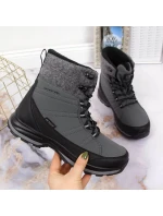 Zimní sněhové boty nepromokavé šedé DK Zimní sněhové boty nepromokavé šedé DK