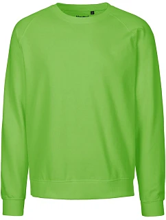 Neutral O 63001 Unisex raglánová mikina z bio bavlny 77.6301 lime