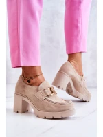 Elegantní boty se zlatým zdobením Světle béžová model 21583105 - Boto Elegantní boty se zlatým zdobením Světle béžová model 21583105 - Boto