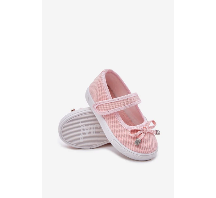 Dětské baletky s mašlí růžové Amirinas Dětské baletky s mašlí růžové Amirinas