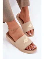 Dámské Pantofle model 21695529 Béžové - 4F Dámské Pantofle model 21695529 Béžové - 4F