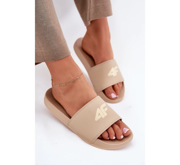 Dámské Pantofle model 21695529 Béžové - 4F Dámské Pantofle model 21695529 Béžové - 4F