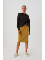 Hladká sukně se stahovací šňůrkou - olivová