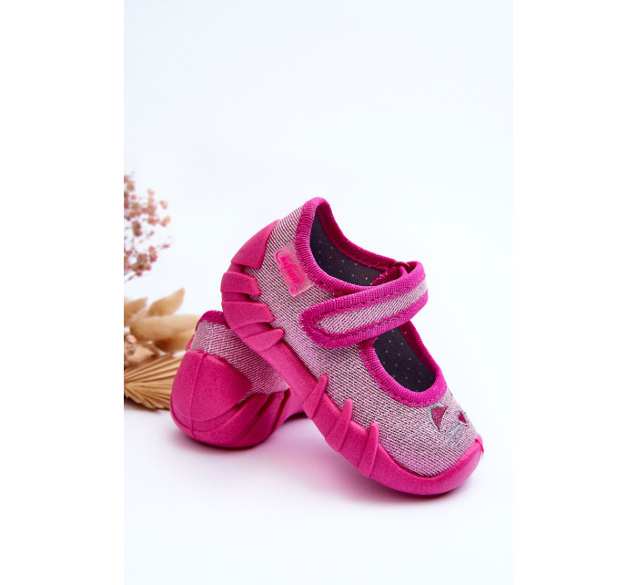 Befado Shiny Cat Ballerina Pantofle růžové