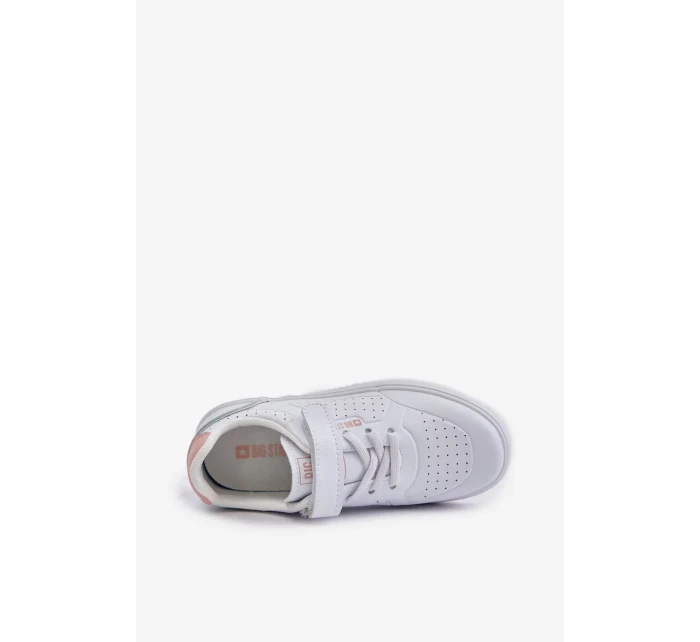 Dětské Tenisky Z Eko Kůže Na Suchý Zip Big Star Bílé
