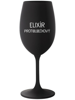 ELIXÍR PROTIBLBEČKOVÝ - černá sklenice na víno 350 ml
