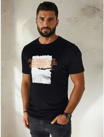 Pánské tričko s potiskem černé Dstreet model 21975051 - FashionStreet