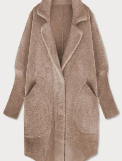 Vlněný přehoz přes oblečení typu "alpaka" ve velbloudí barvě (7108)