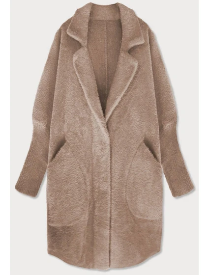 Vlněný přehoz přes oblečení typu "alpaka" ve velbloudí barvě (7108)