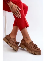 Semišové Dámské Mokasíny S Hnědé model 21660938 - Zazoo