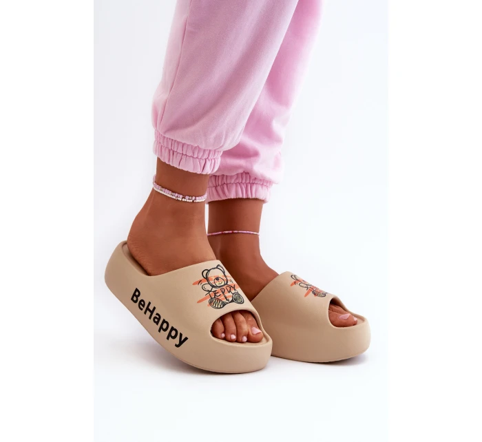 Lehké Dámské Sandály Na Podrážce S Medvídkem Tmavě Béžové model 21666245 - Boto Lehké Dámské Sandály Na Podrážce S Medvídkem Tmavě Béžové model 21666245 - Boto