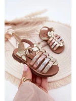 Dětské sandály dívčí z eko kůže zlaté Mariana Dětské sandály dívčí z eko kůže zlaté Mariana