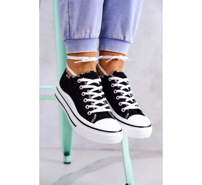 Dámské zavazováním tenisky Černá Menifee Dámské zavazováním tenisky Černá Menifee