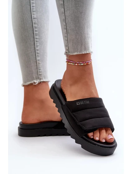 Dámské pantofle na platformě Big Star Černá Dámské pantofle na platformě Big Star Černá