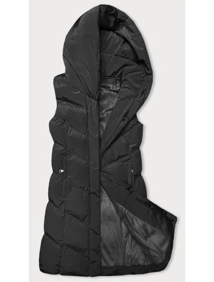 Černá dámská vesta se stojáčkem a kapucí model 18899272 - LHD