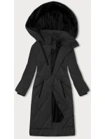 Černá dlouhá dámská zimní bunda (5M3168-392) Černá dlouhá dámská zimní bunda (5M3168-392)