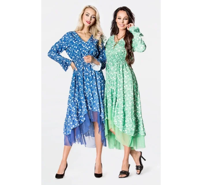 Zelené vzdušné dámské šaty s ozdobnou spodní částí Ann Gissy (DLY017) Zelené vzdušné dámské šaty s ozdobnou spodní částí Ann Gissy (DLY017)