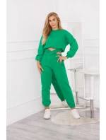 Zateplený set s krátkou mikinou zelený Zateplený set s krátkou mikinou zelený