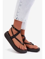 Dámské sandály Japonky na platformě Černé Gelira Dámské sandály Japonky na platformě Černé Gelira