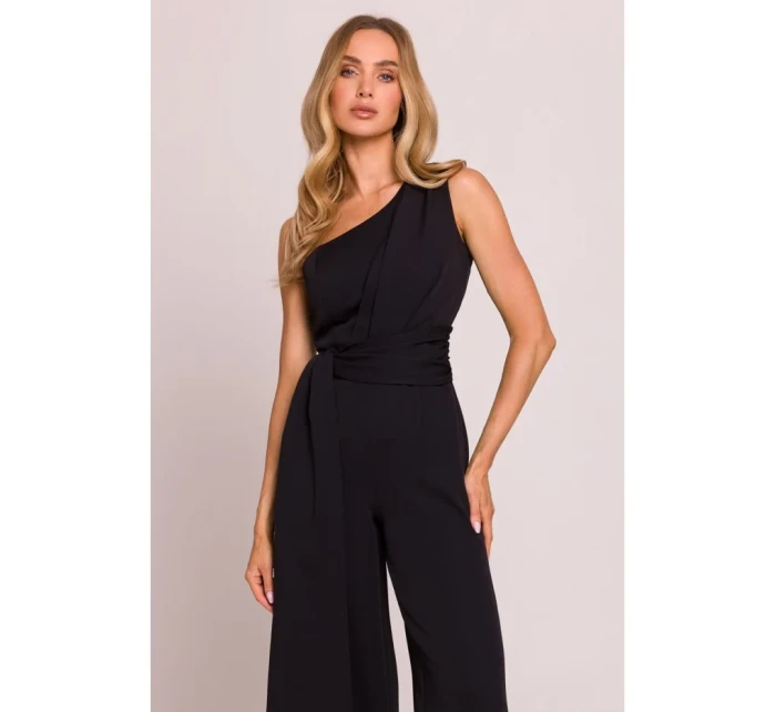 M845 Kombinéza na jedno rameno se šerpou - černá