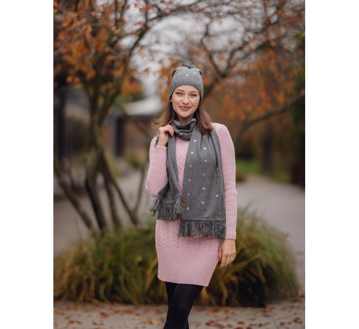 Dámský set šály a čepice Vuch Nurit Set Grey